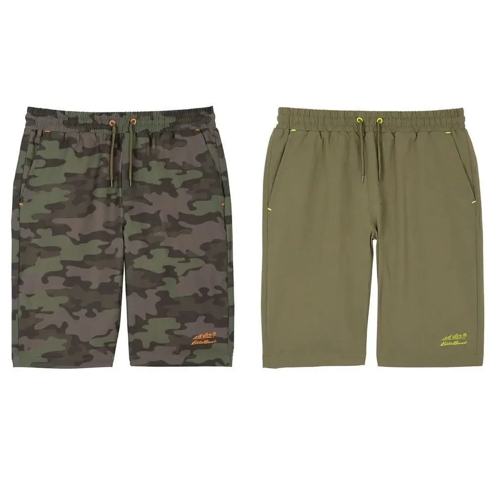 EDDIE BAUER 2 Pack Boys Hybrid Versatile Shorts Great For Swim or Play